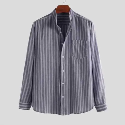 100% Cotton Striped Long Sleeve Shirts