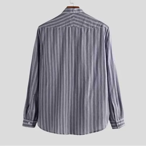 100% Cotton Striped Long Sleeve Shirts