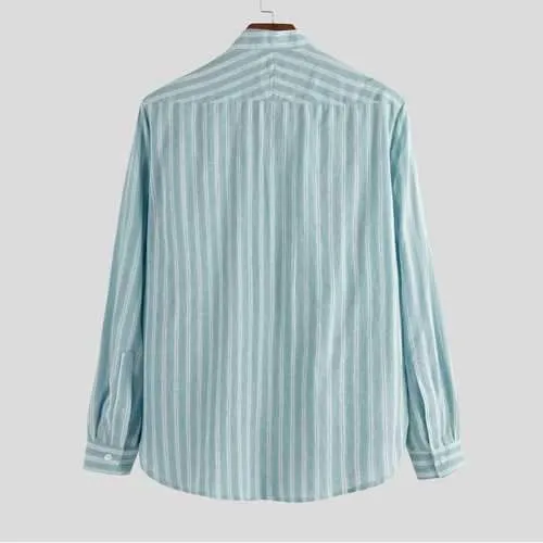 100% Cotton Striped Long Sleeve Shirts