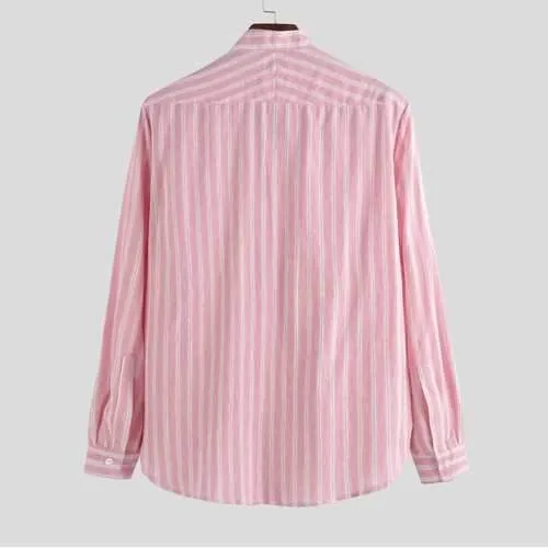 100% Cotton Striped Long Sleeve Shirts