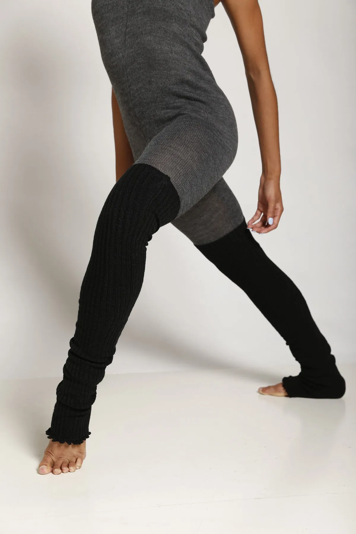 30" Ribbed Thigh-High Legwarmer with Stirrup