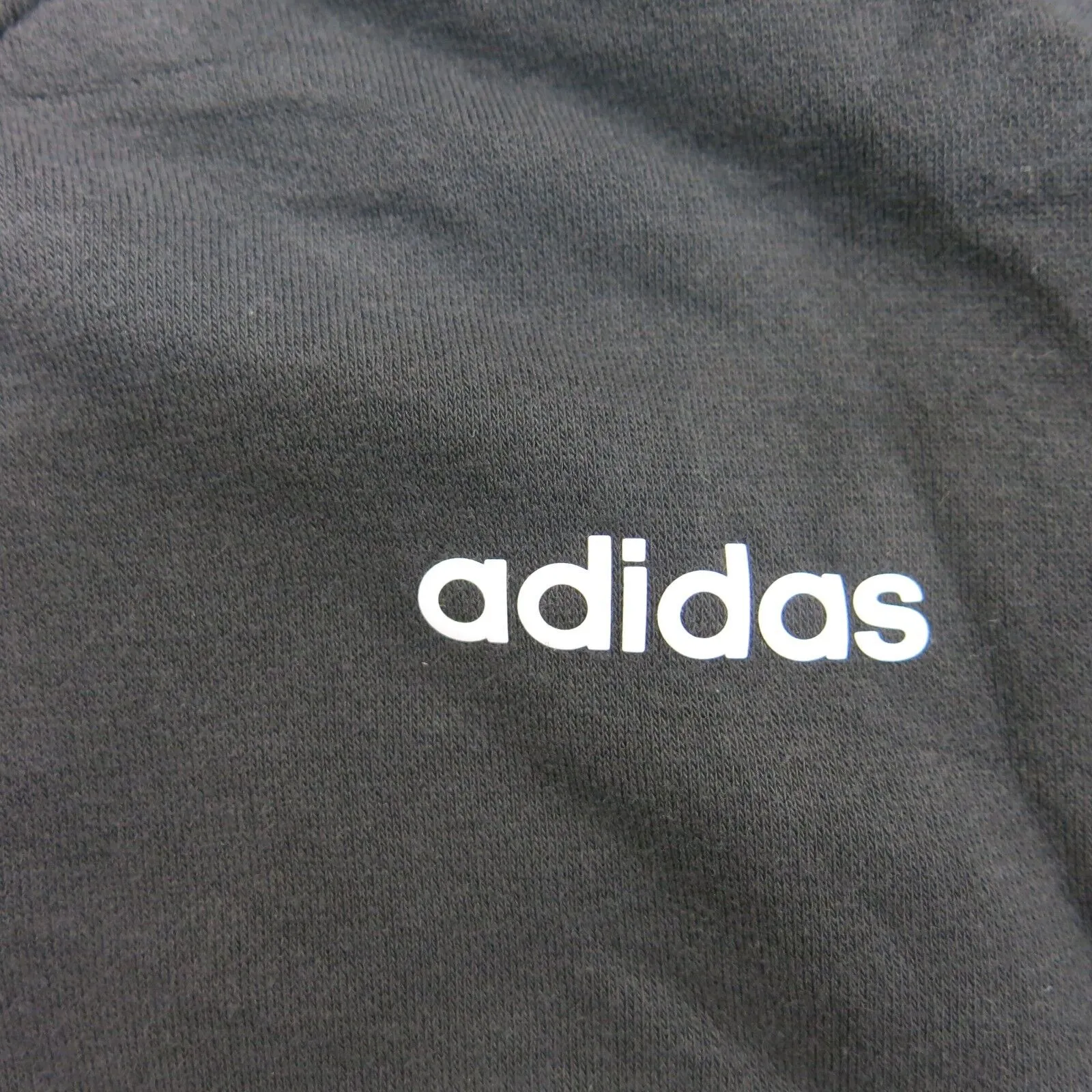 Adidas 3 Stripe Womens Pullover Sweatshirt Long Sleeve Crew Neck Black SZ Large