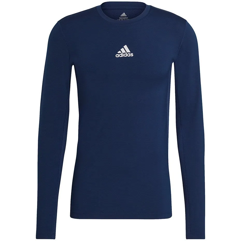 Adidas Compression Long Sleeve Tee Navy Gu7338 L