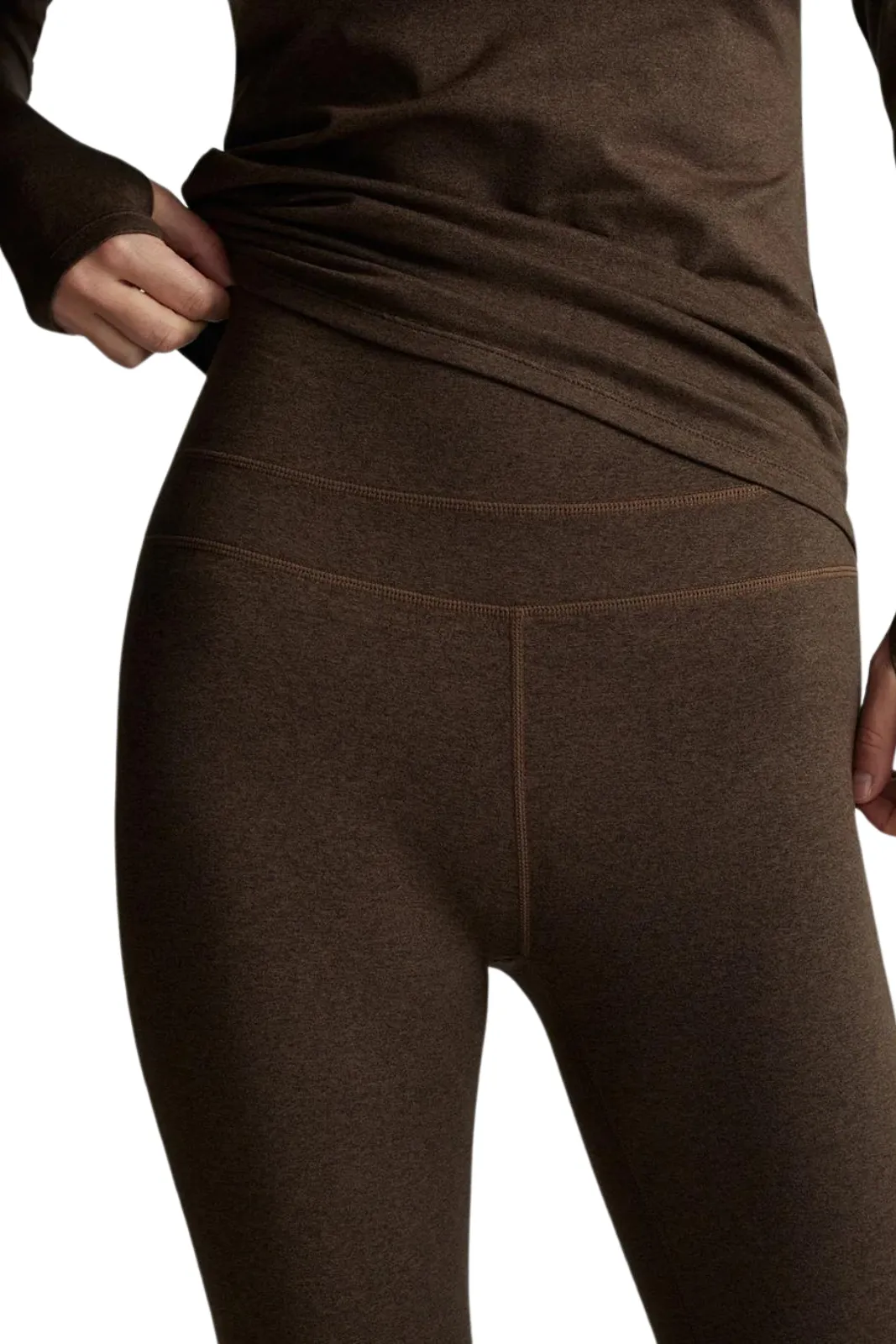 Always Warm Base Layer Legging, Deep Chocolate Marl