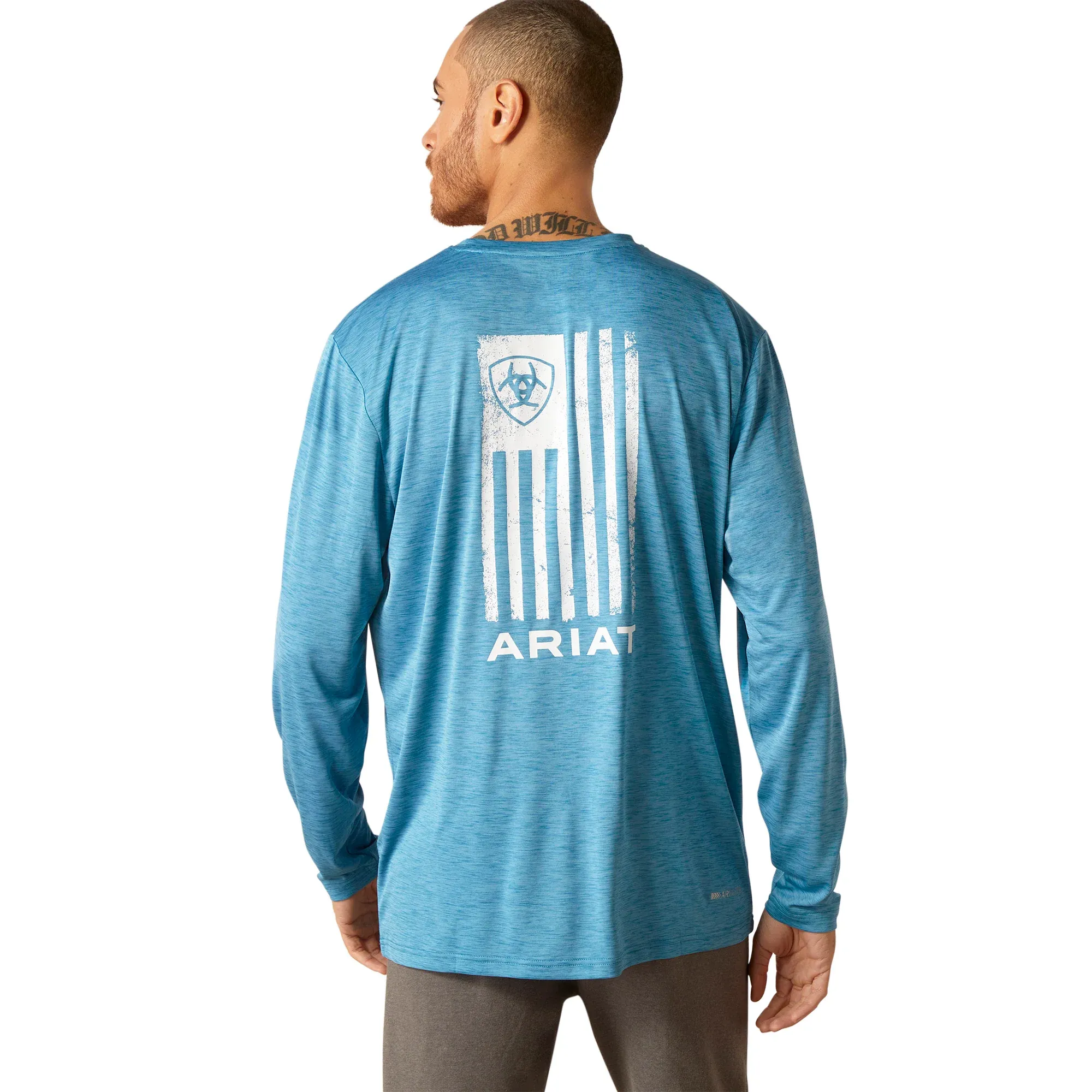 Ariat Men's Charger Faded Seaport Heather Blue T-Shirt