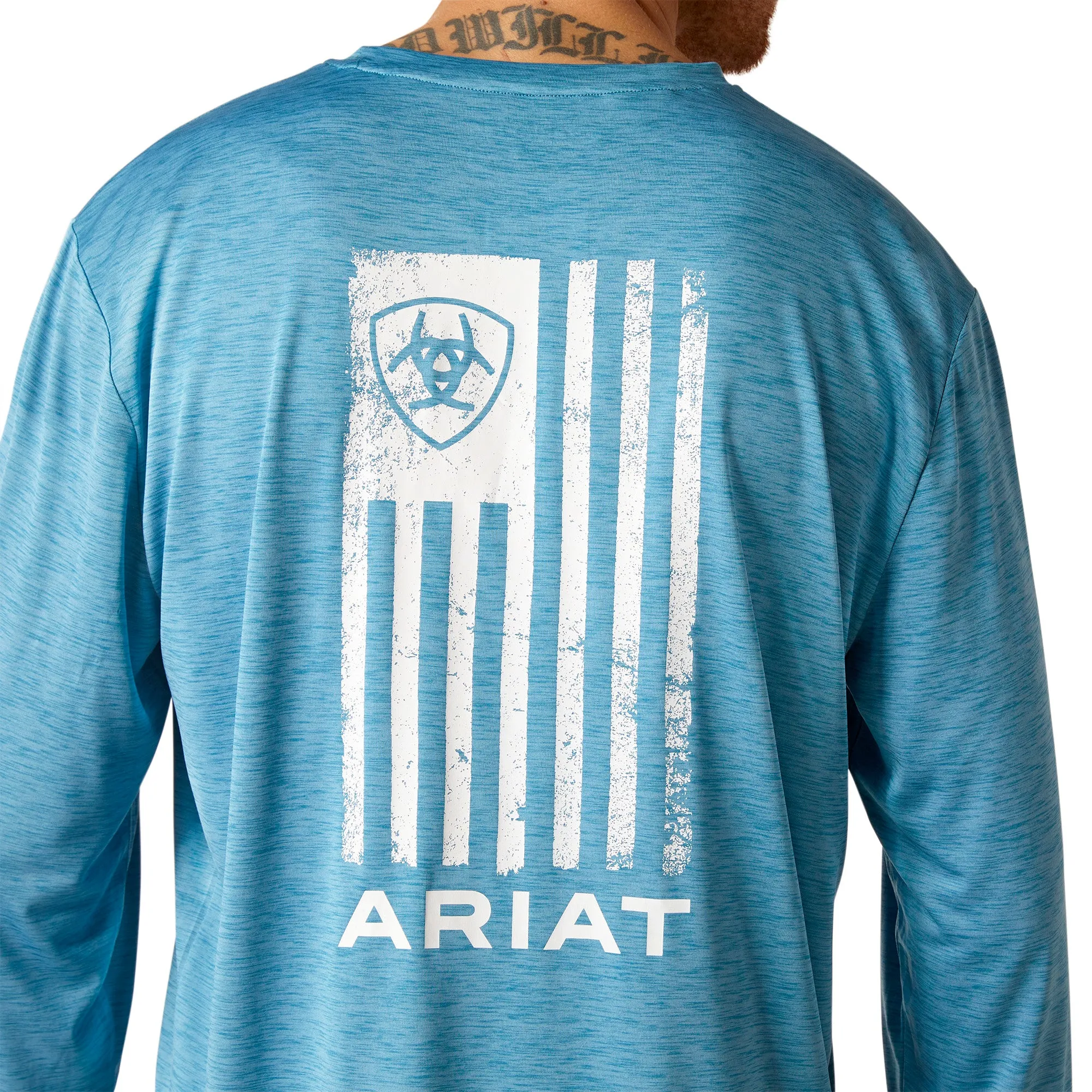 Ariat Men's Charger Faded Seaport Heather Blue T-Shirt