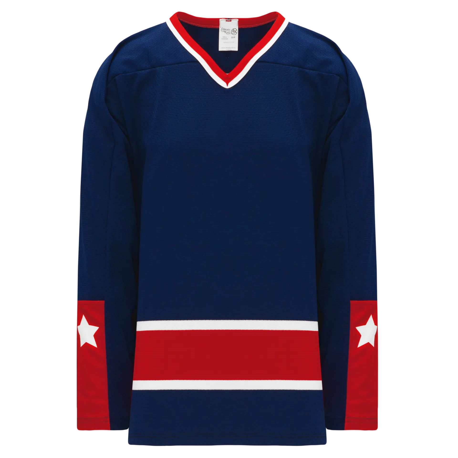 Athletic Knit (AK) H550BKY-CLM690BK Pro Series - Youth Knitted Columbus Blue Jackets Navy Hockey Jersey