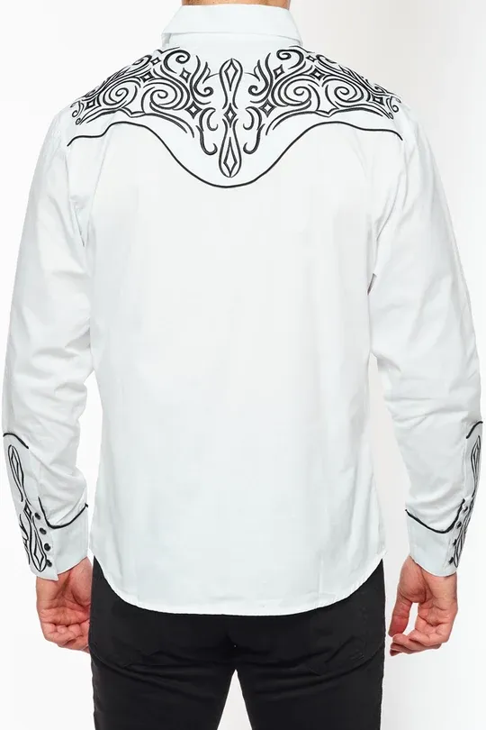 Avalon Men's White and Black Shirt