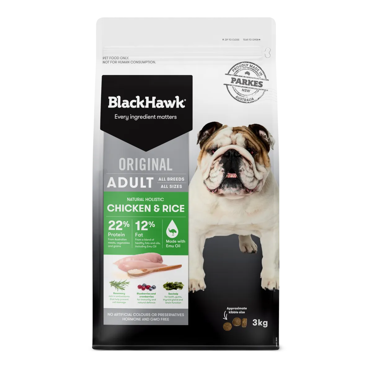 Black Hawk Original Adult Chicken and Rice Dry Dog Food