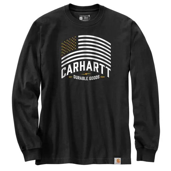 Carhartt Long Sleeve Graphic Flag Tee | Black