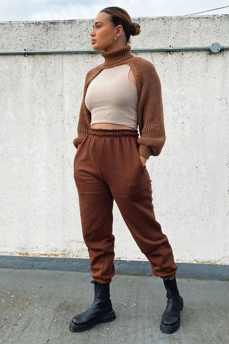 Chocolate Oversized Joggers - Erica