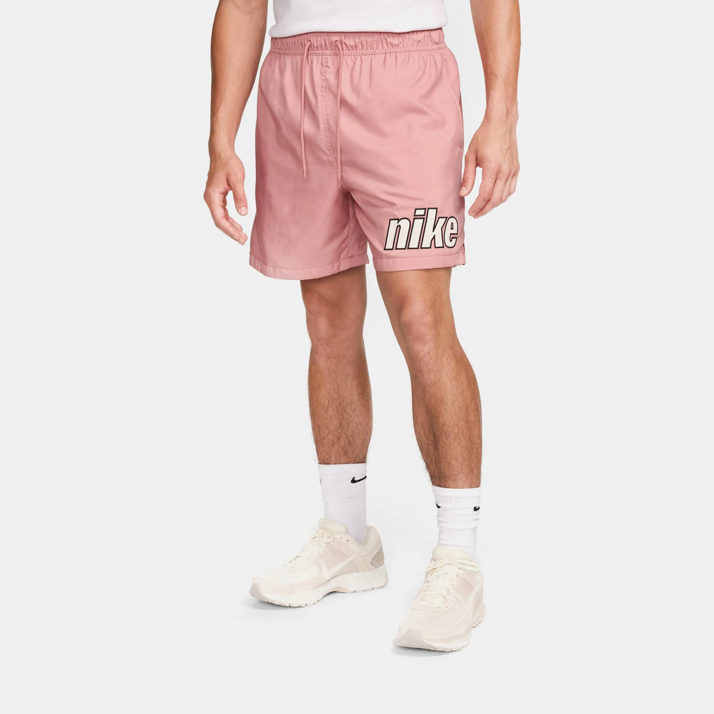 Club Flow Block 2.0 Woven Mens Shorts (Pink/White)