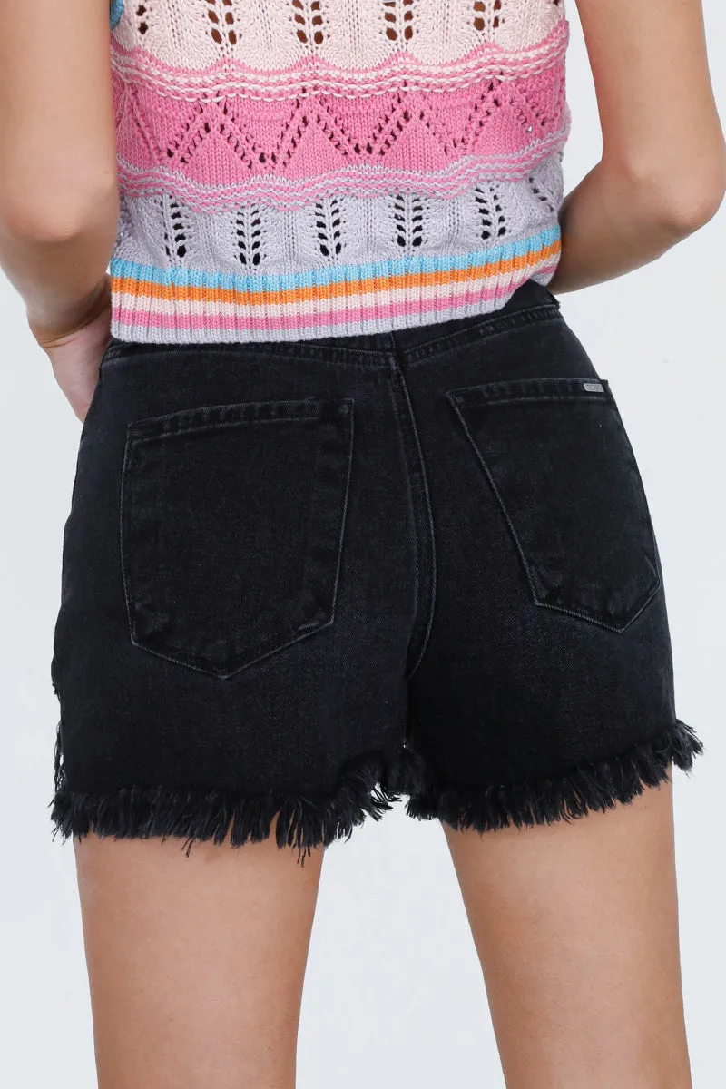 Criss Cross Shorts Black