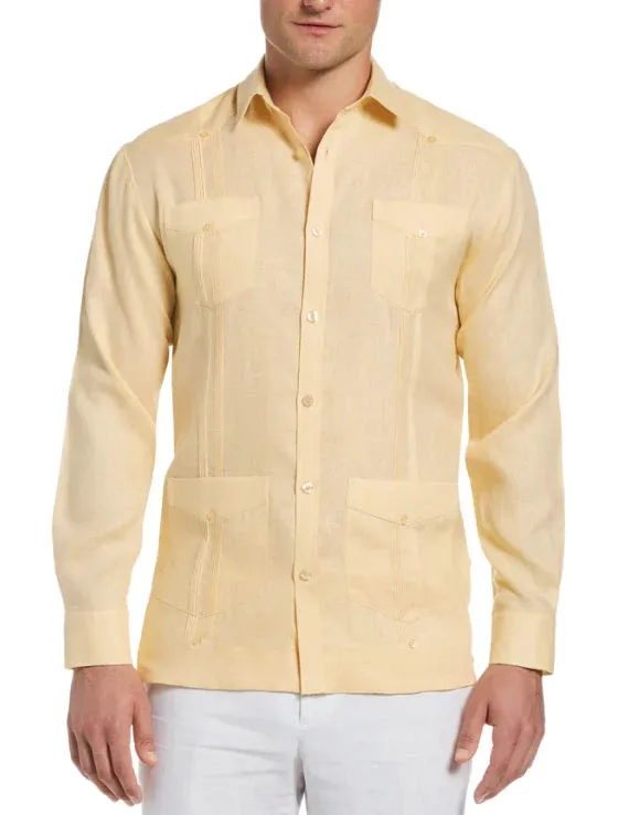 D' Accord Men's Cuban Guayabera Ecru Shirt