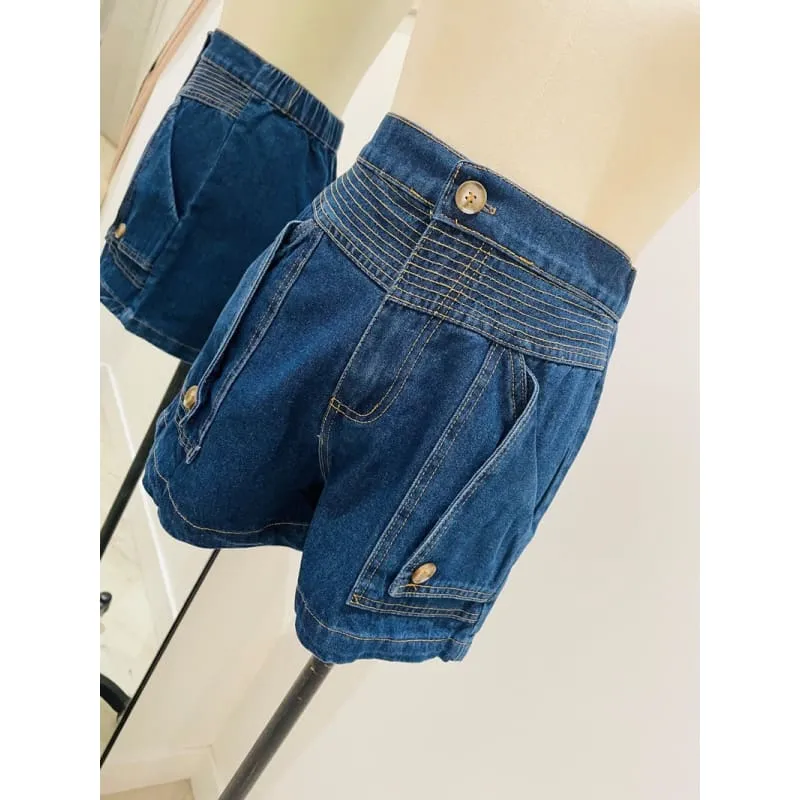 Dark Denim Pocket Short Set