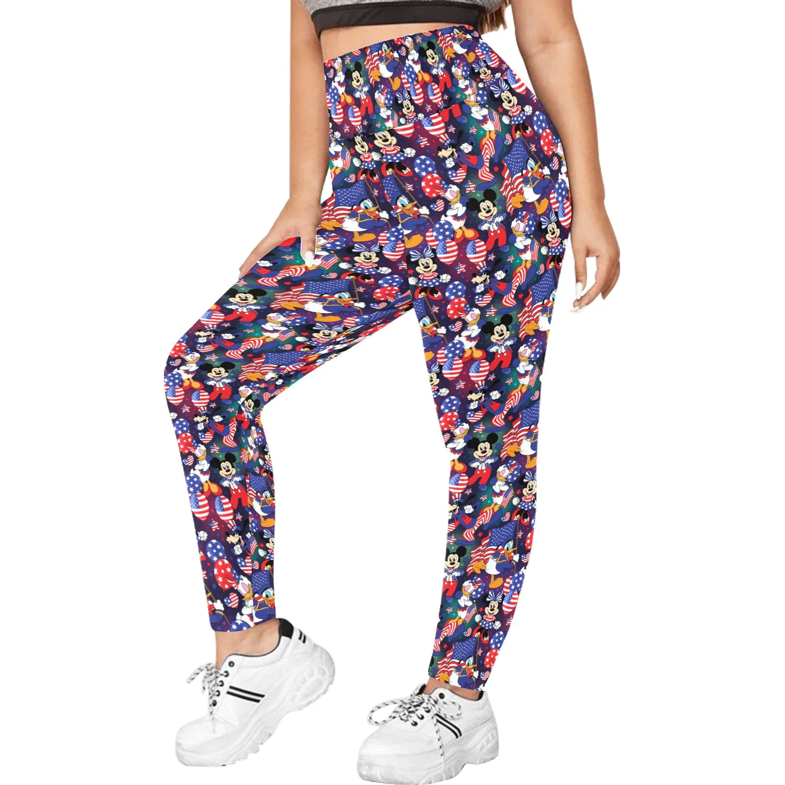 Disney America Women's Plus Size Athletic Leggings