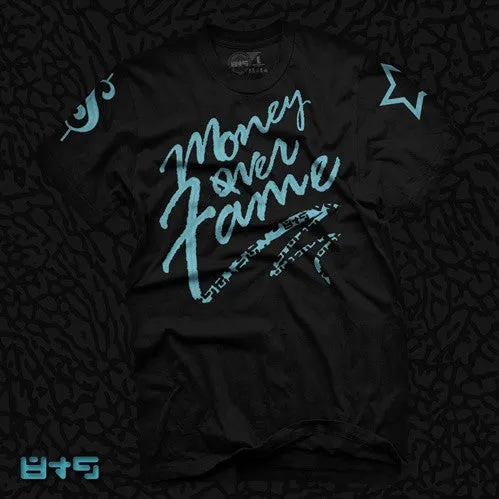 Foamposite Retro Blue Electric Money Over Fame T Shirt