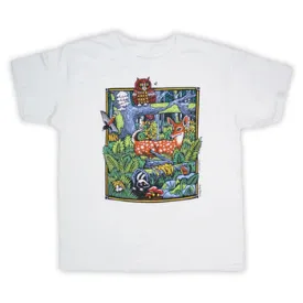 Forest Scene Toddler White T-shirt