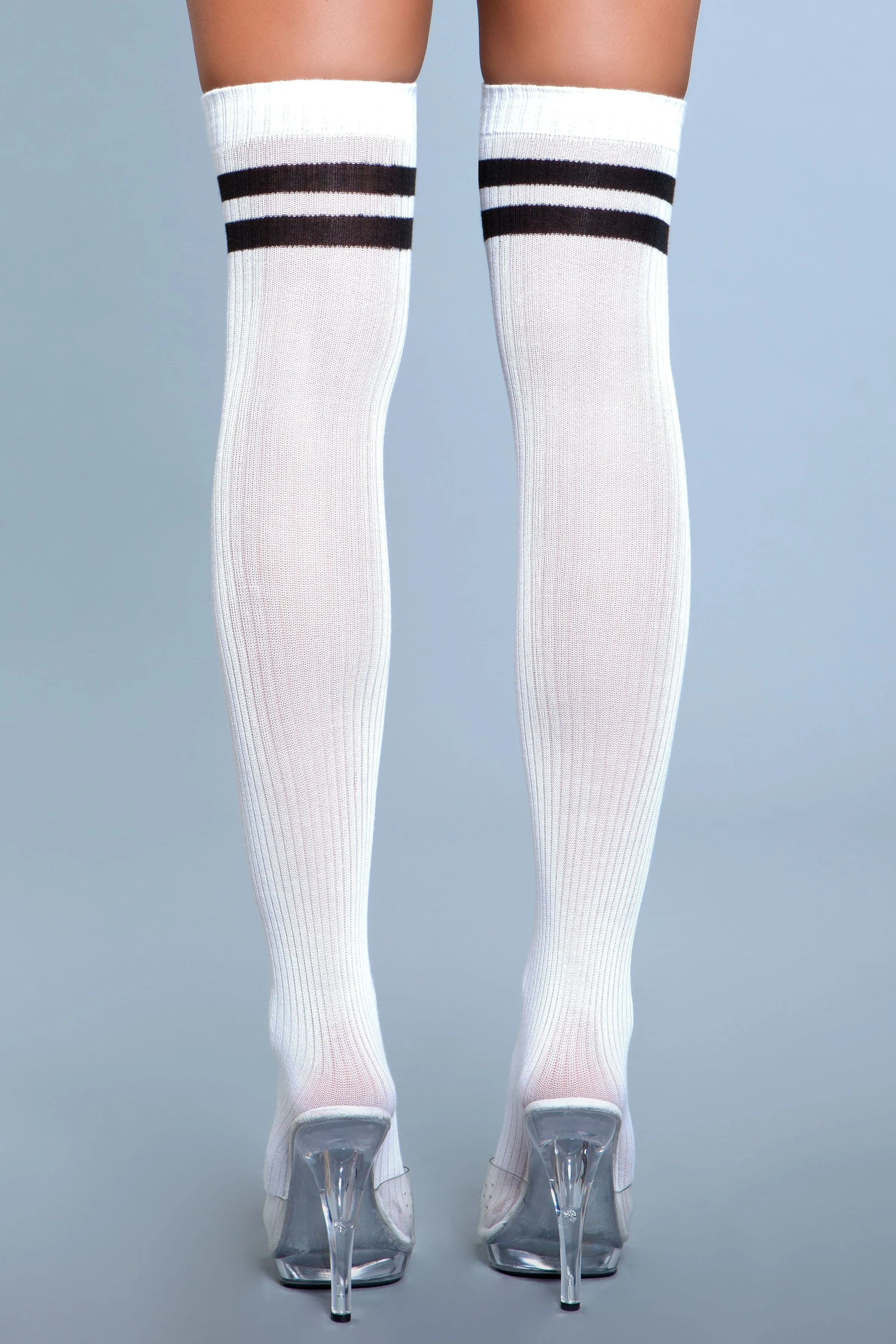 Going Pro Thigh Highs White