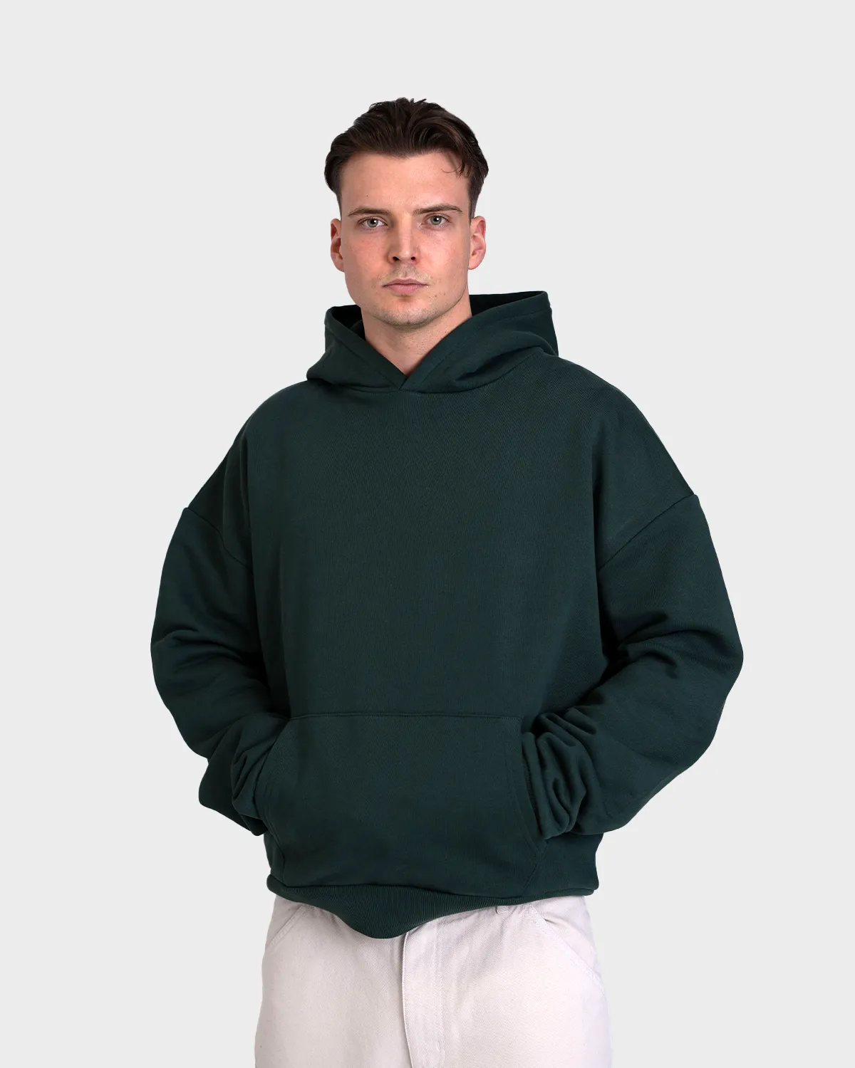 Heavy Oversized Hoodie British Racing Green