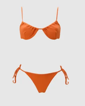 INVERTED TOP BIKINI IN ORANGE