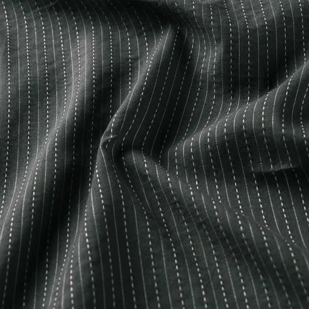 Iron Grey - Prewashed Running Stitch Cotton Fabric