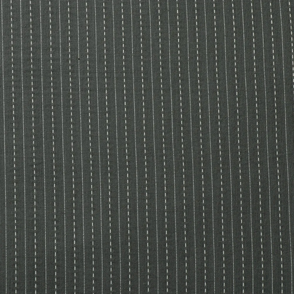 Iron Grey - Prewashed Running Stitch Cotton Fabric