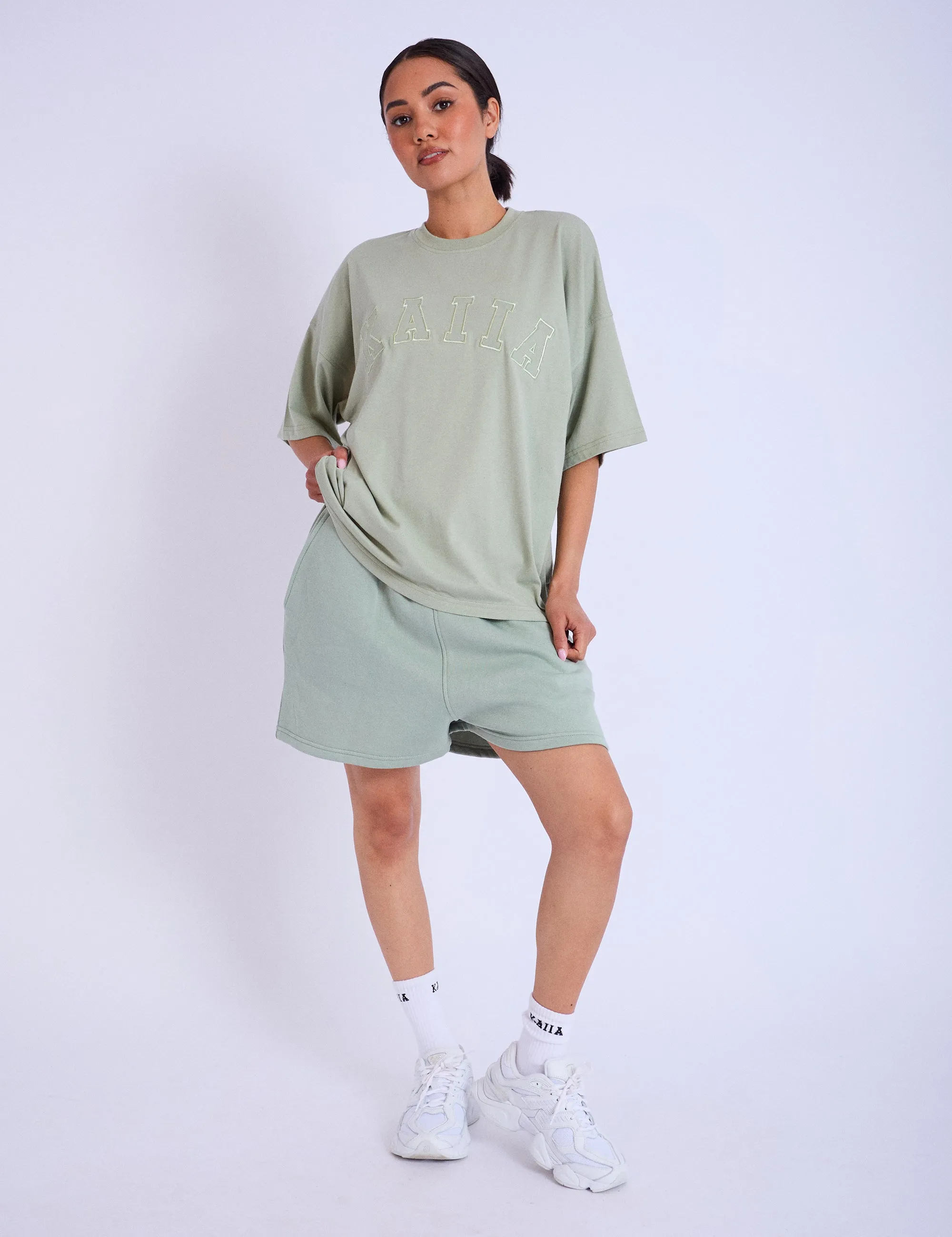 Kaiia Oversized T-shirt Sage Green