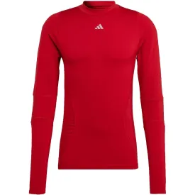 Men's Adidas Techfit Cold T-Shirt. Rdy Long Sleeve Red Hp0572 M