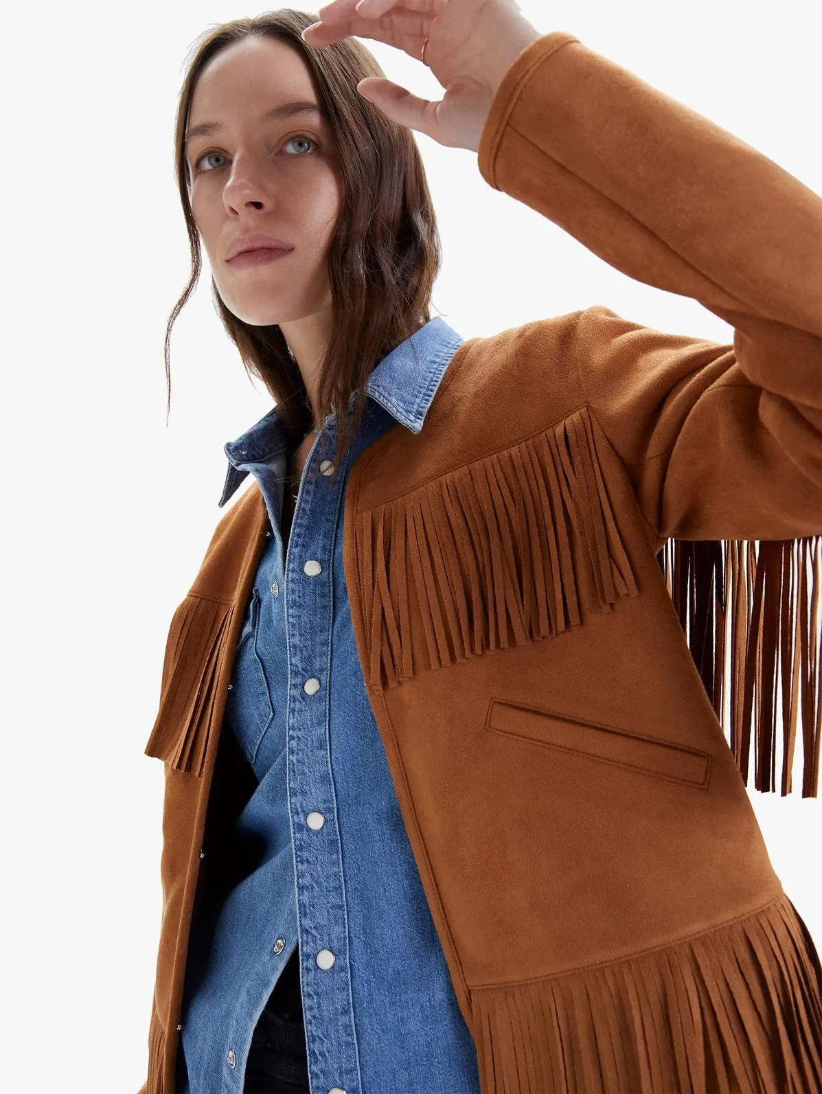 Mother - The On-The-Fringe Jacket in Stargazer