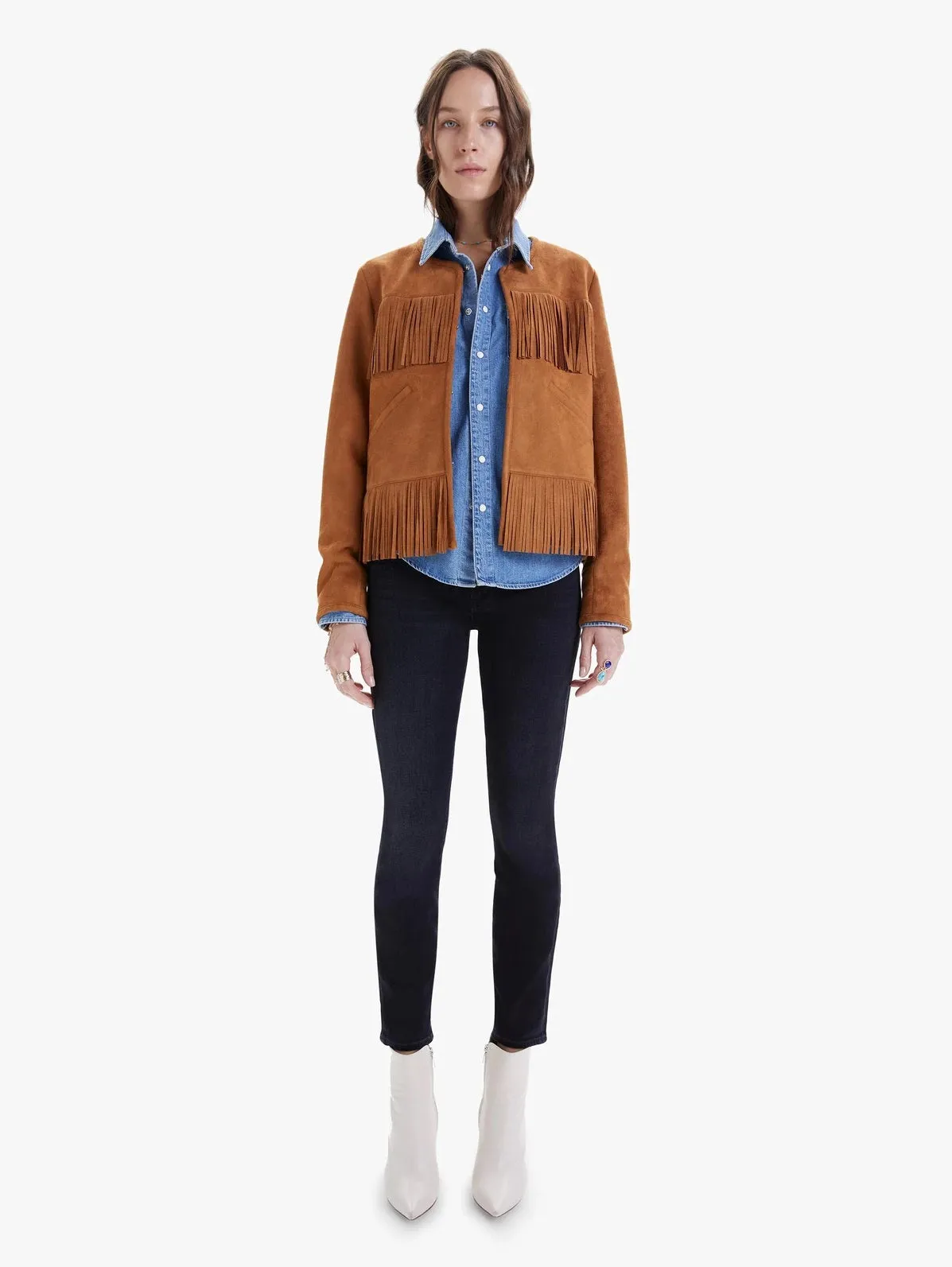 Mother - The On-The-Fringe Jacket in Stargazer