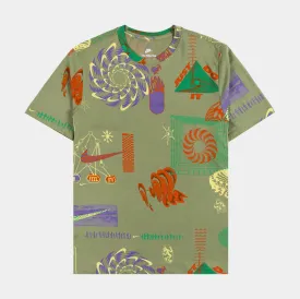 NSW AOP Festival Mens Short Sleeve Shirt (Green)