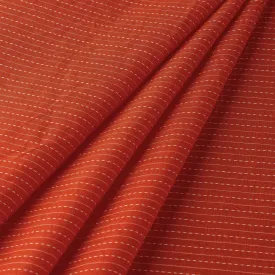 Orange - Prewashed Running Stitch Plain Cotton Fabric 23