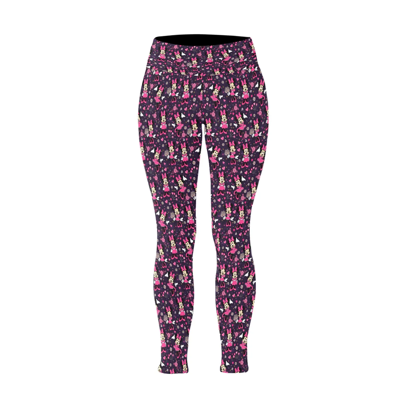 Pink Minnie Women's Plus Size Athletic Leggings