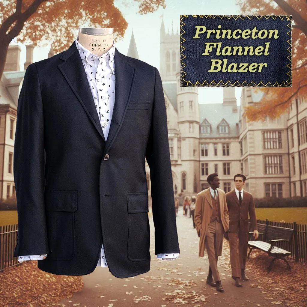 Princeton Sack Jacket in Navy Flannel Promo (Ships by Christmas)