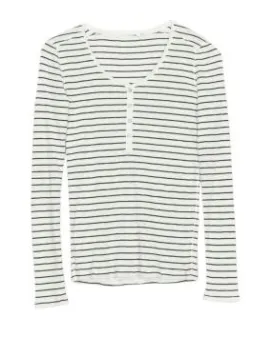 Rag & Bone - Lilies Henley Black/Blanc