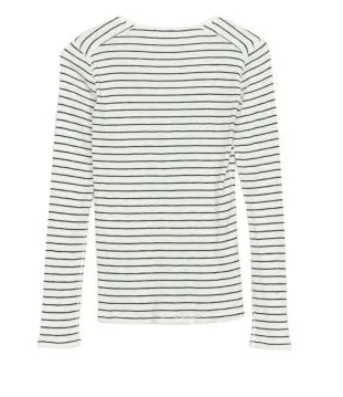 Rag & Bone - Lilies Henley Black/Blanc