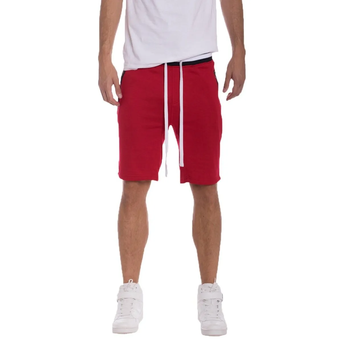 Red French Terry Sweat Shorts