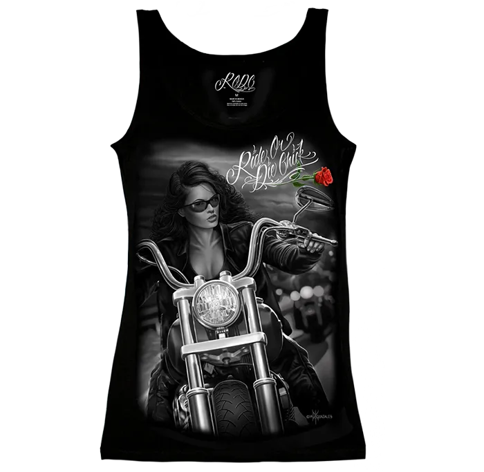 Retired Style- RODC - Lady Rider - Women's Tank Top