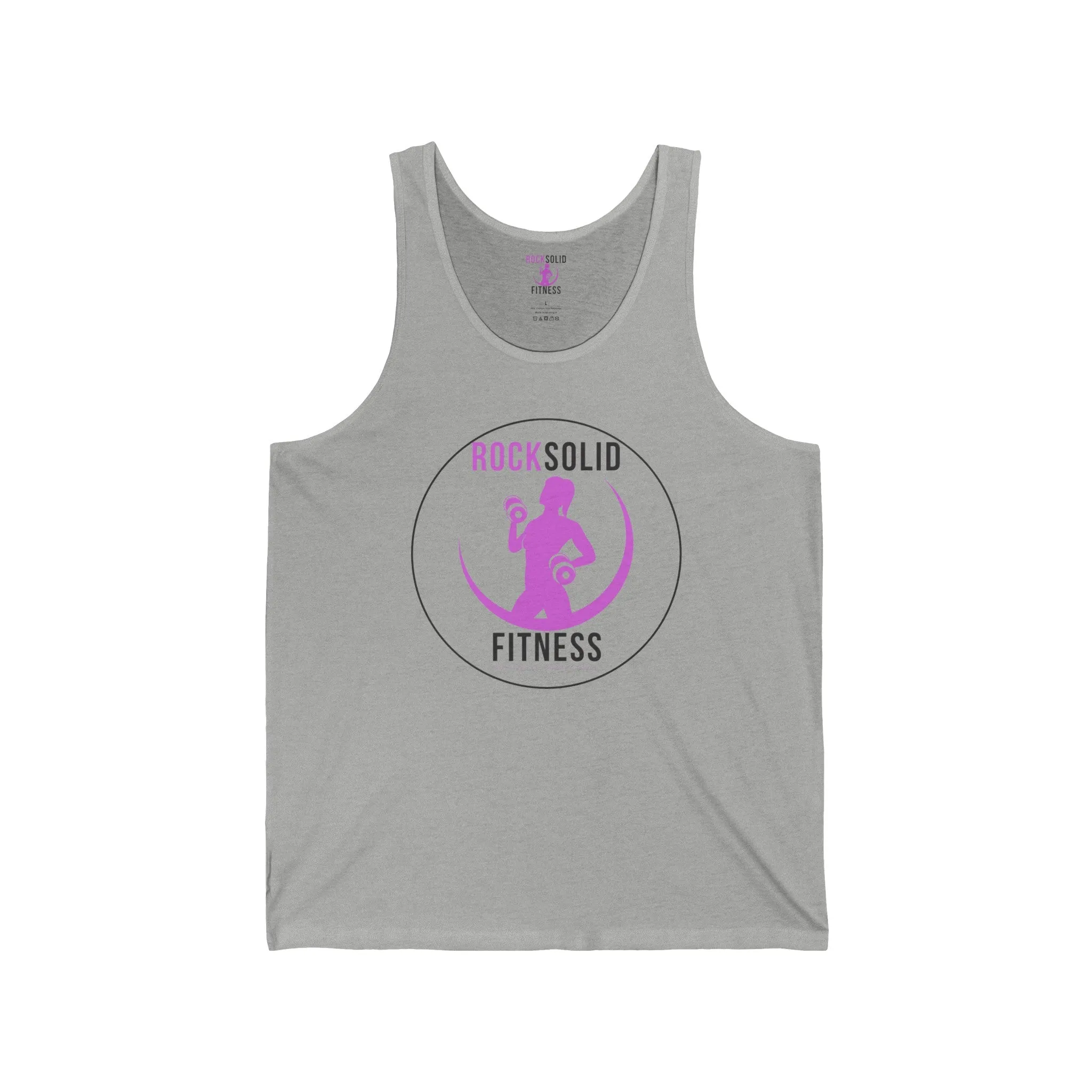 RockSolid Unbreakable | Unisex Jersey Tank | Pink Lady Logo | 3 Colors to Choose