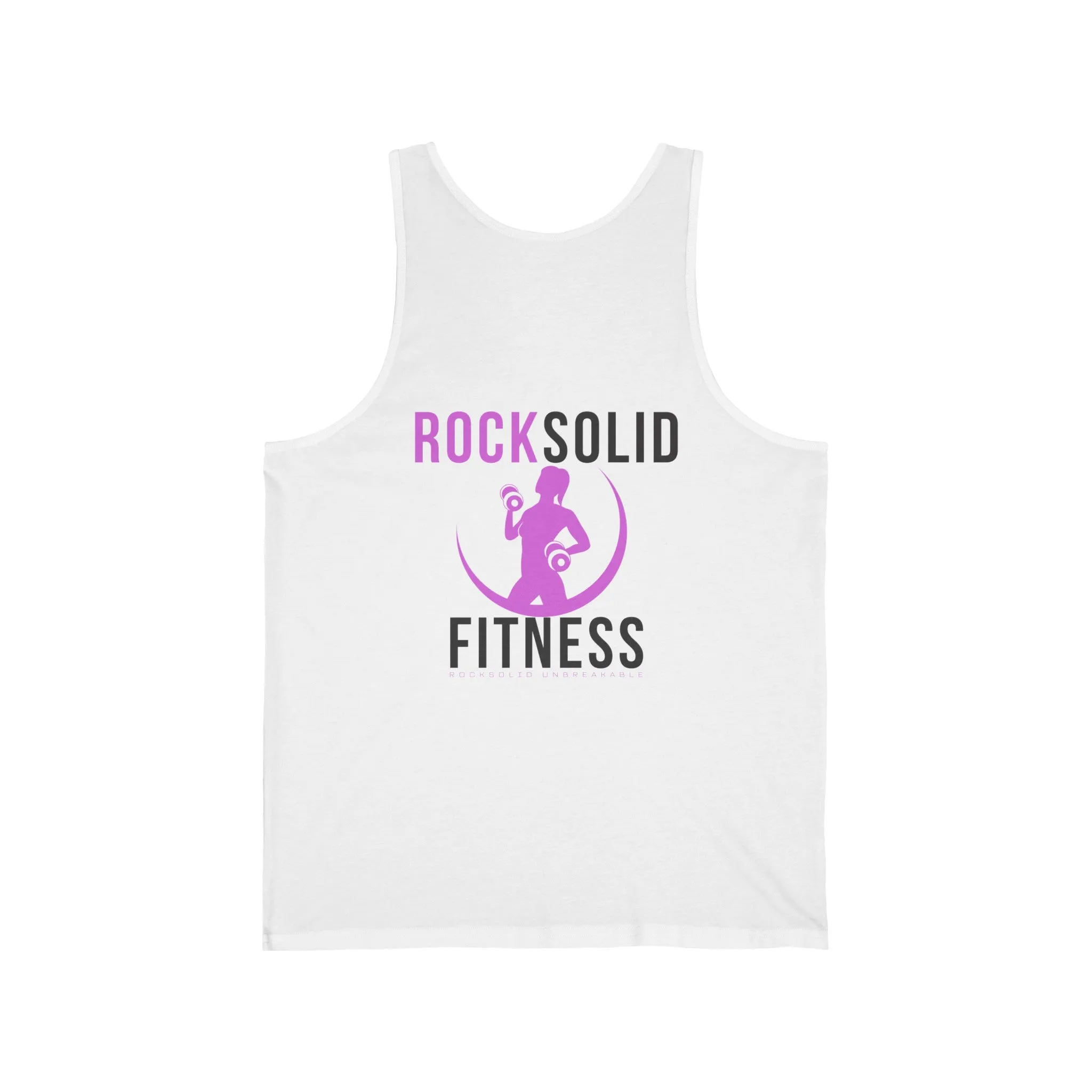 RockSolid Unbreakable | Unisex Jersey Tank | Pink Lady Logo | 3 Colors to Choose