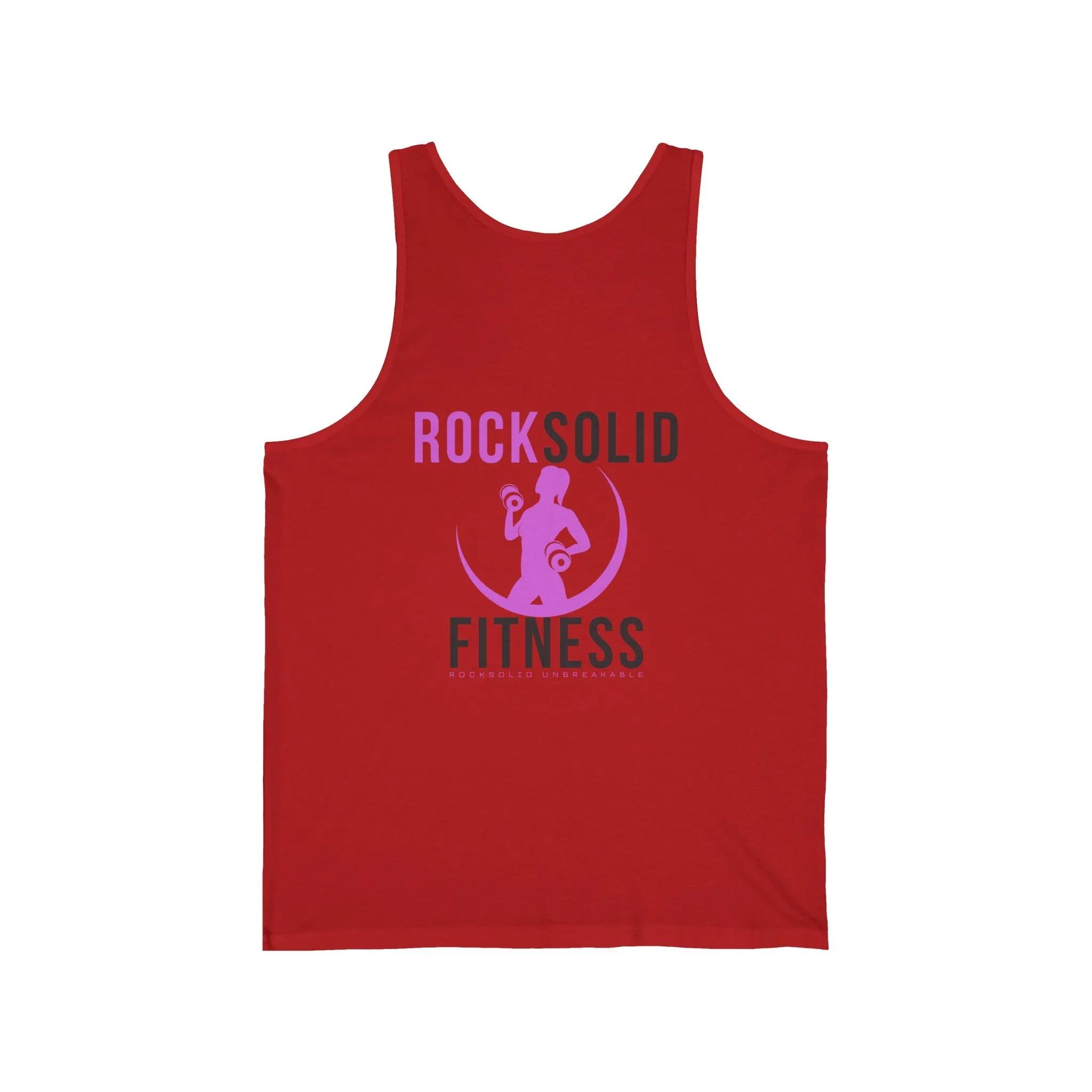 RockSolid Unbreakable | Unisex Jersey Tank | Pink Lady Logo | 3 Colors to Choose