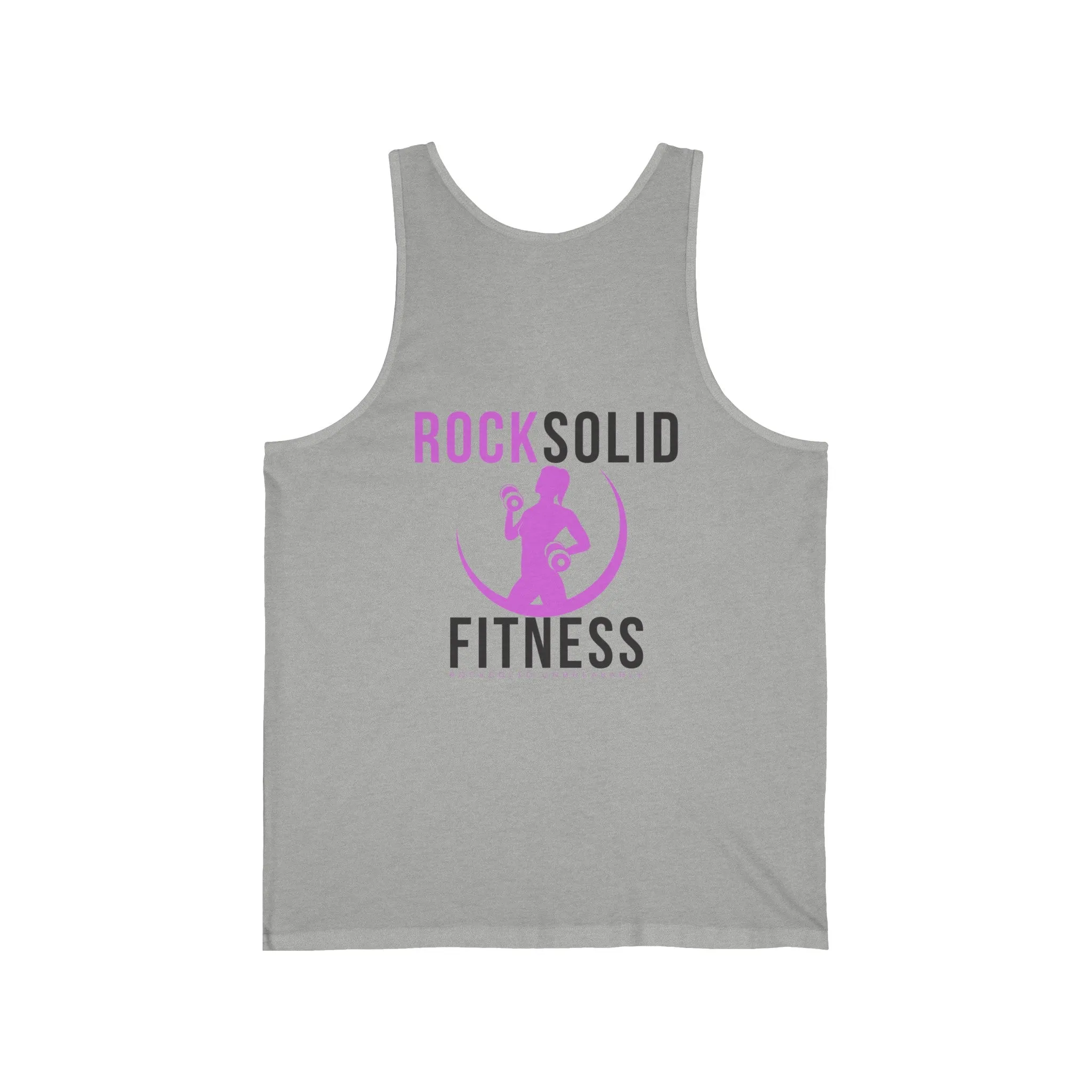 RockSolid Unbreakable | Unisex Jersey Tank | Pink Lady Logo | 3 Colors to Choose