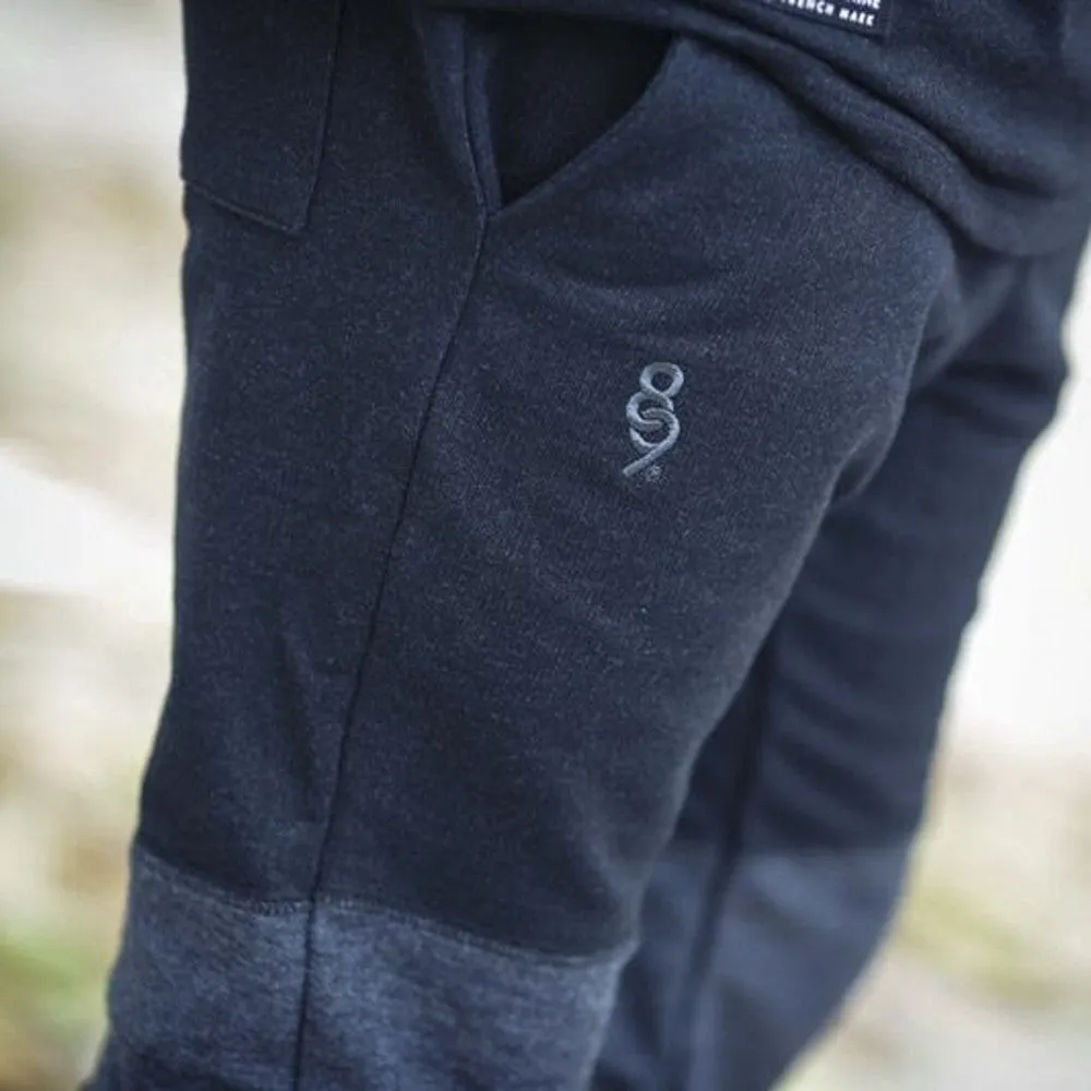 Rudimental Paneled Terry Joggers Black