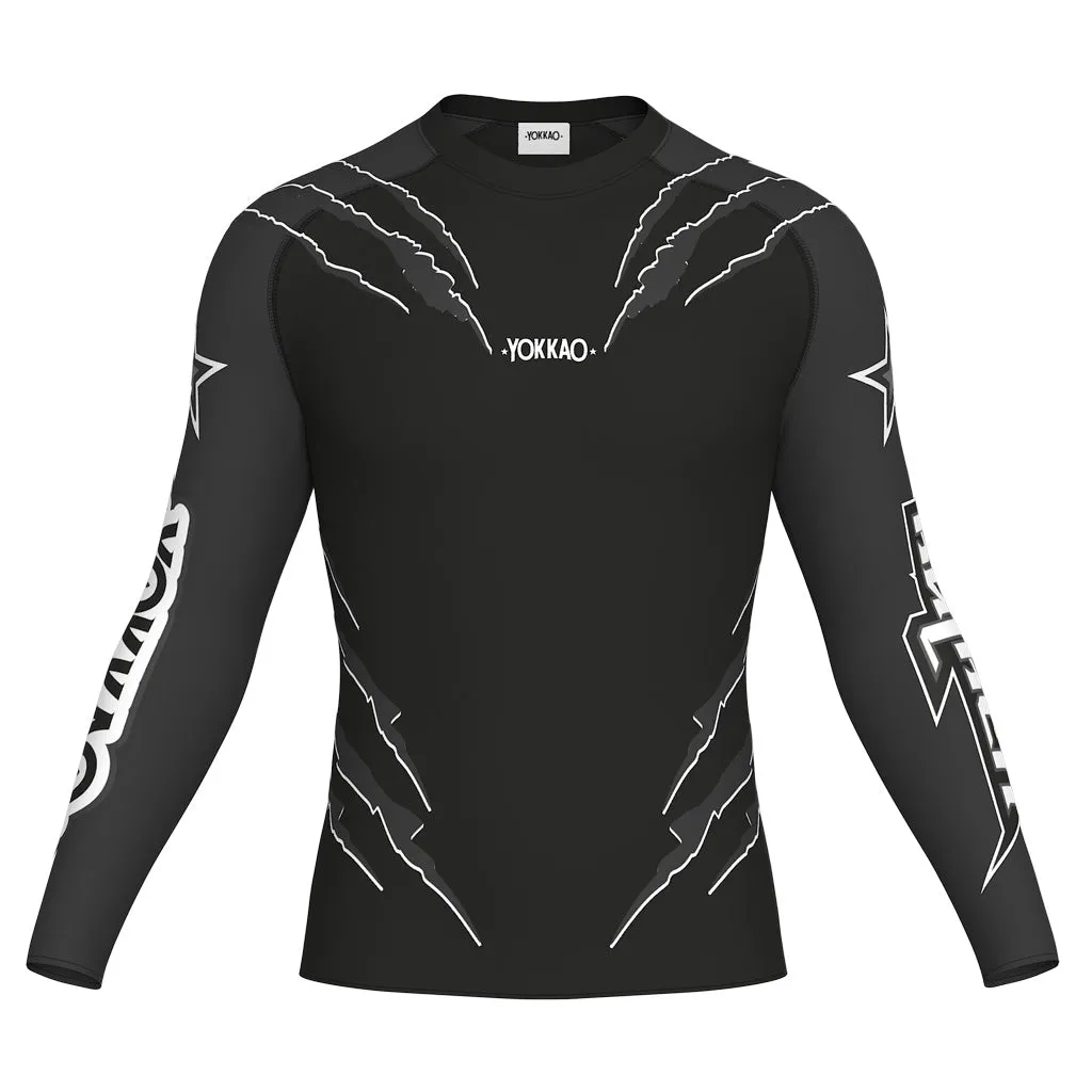 Scratch Compression Rashguard Long Sleeve Shirts