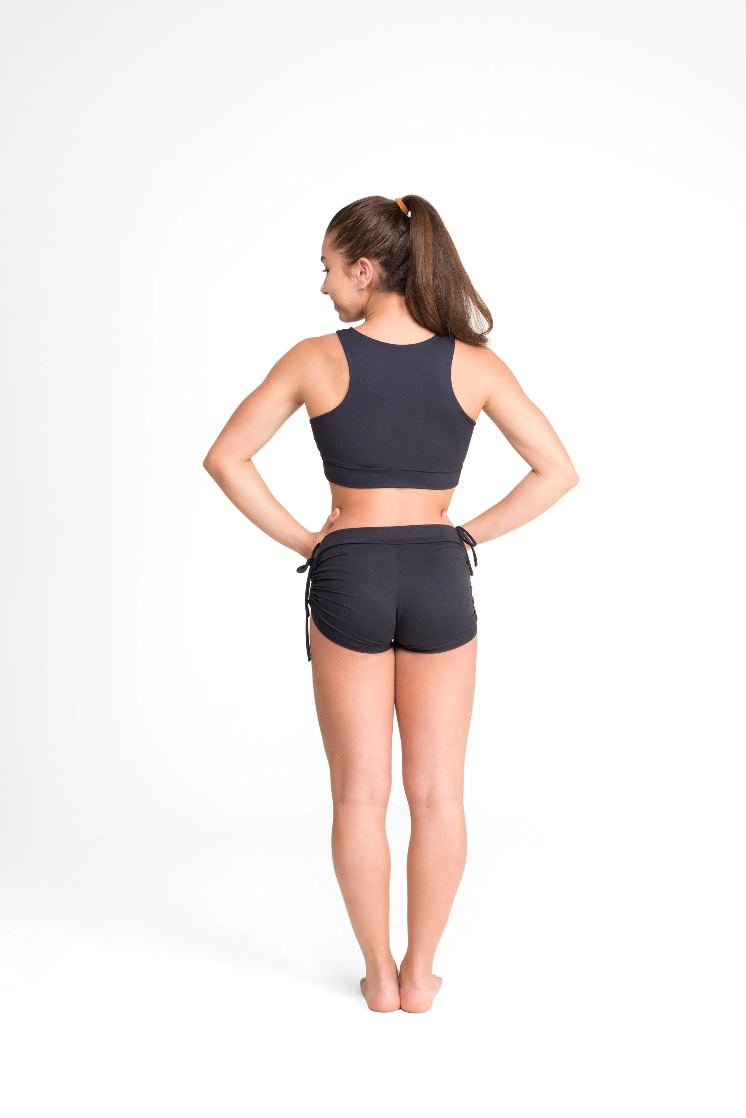 Side String Shorts, Black, Cool Form Light