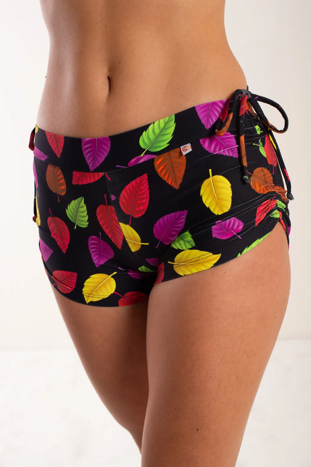 Side String Shorts, Leaves de Fleur Cool Form Light