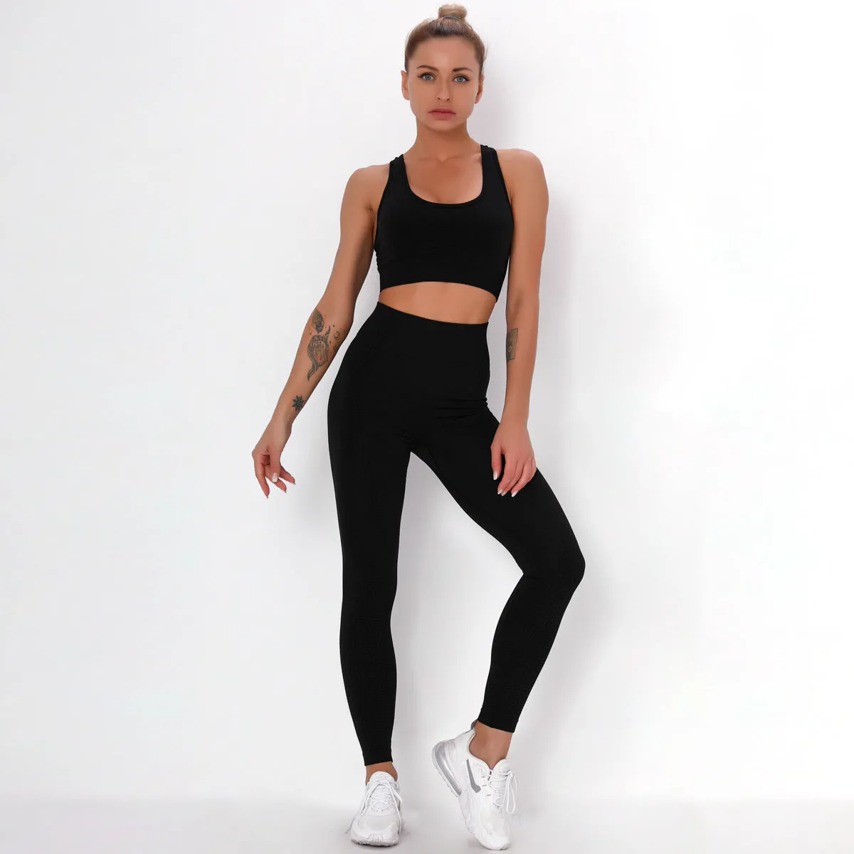 Sidiou Group Anniou Seamless Yoga Sets Gym Clothing Workout Clothes for Women Sportswear 2pcs Sport Set Fitness Clothes Bras Leggings