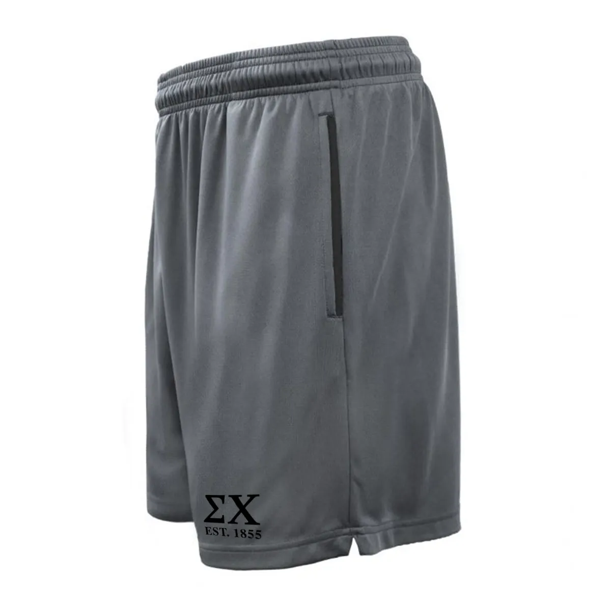 Sigma Chi 7in Grey Pocketed Shorts