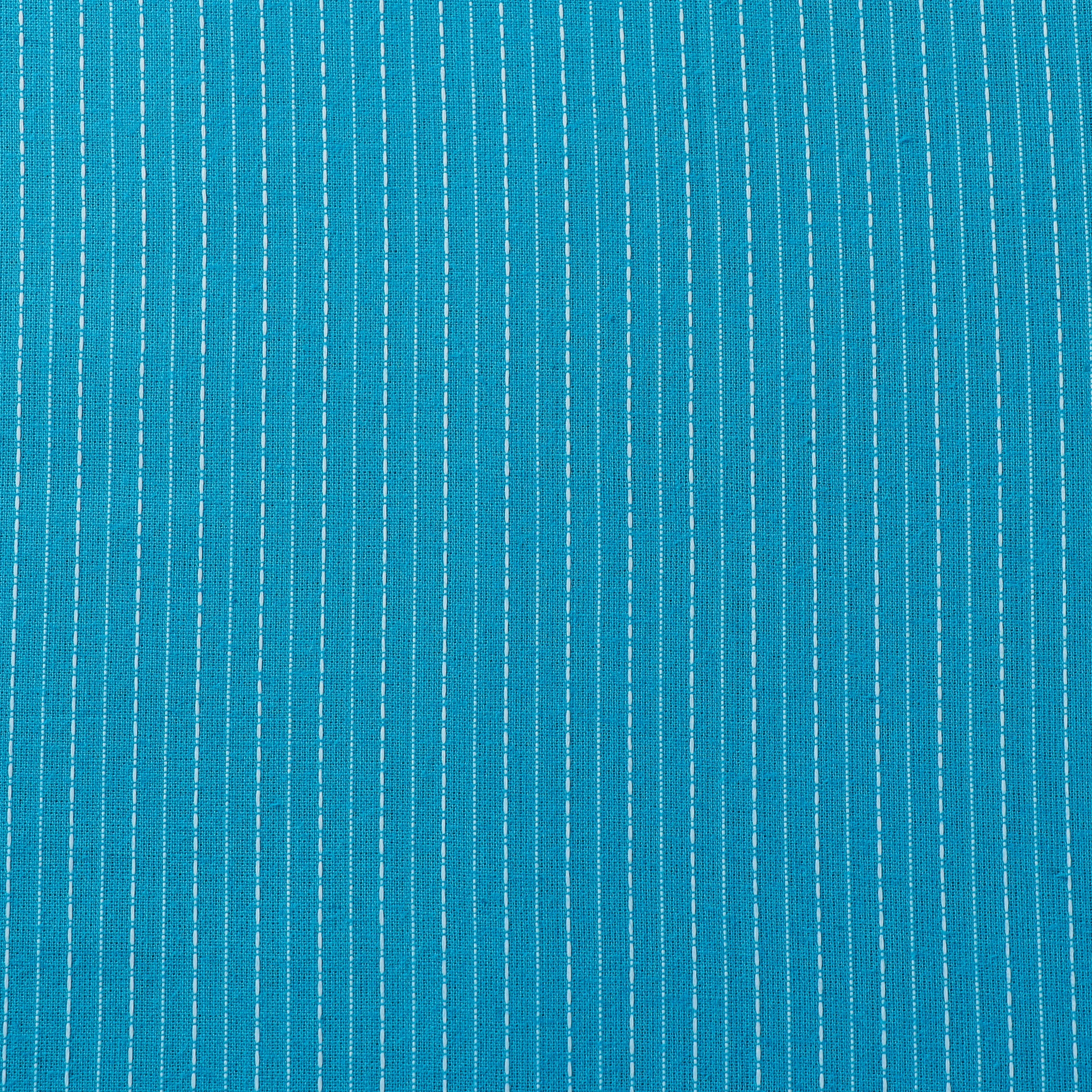 Sky Blue - Prewashed Running Stitch Cotton Fabric 06